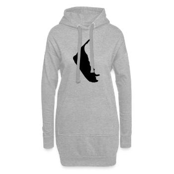 Amrum Umriss - Hoodie-Kleid - Grau meliert - Vorne