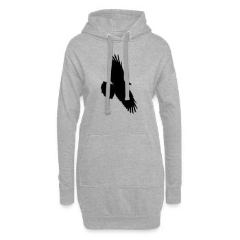 Rabenflug - Hoodie-Kleid - Grau meliert - Vorne