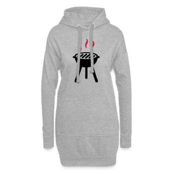 Grill - Sweat-shirt à capuche long Femme - gris chiné - Devant
