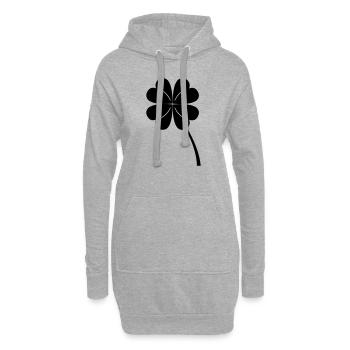 fourleaf_clover - Sweat-shirt à capuche long Femme - gris chiné - Devant