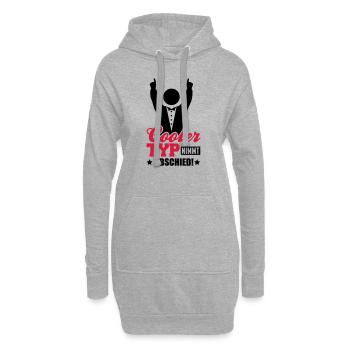 cooler_typ_nimmt_abschied_tj2 - Sweat-shirt à capuche long Femme - gris chiné - Devant