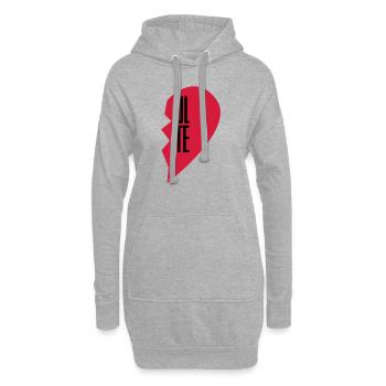 Soul Mate Couple Shirt - Hoodie-Kleid - Grau meliert - Vorne