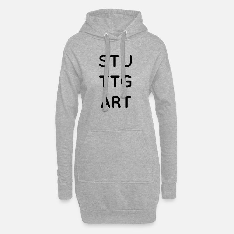 Stuttgart - Hoodie-Kleid - Grau meliert
