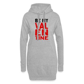 Soyez ma Saint-Valentin - Sweat-shirt à capuche long Femme - gris chiné - Devant