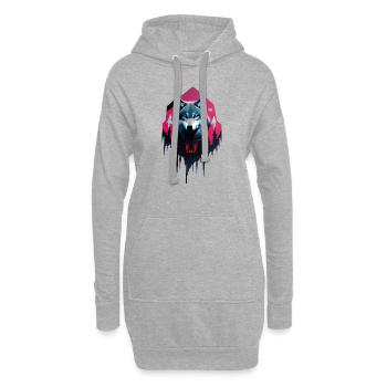 Wolf - Hoodie-Kleid - Grau meliert - Vorne