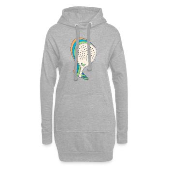 Padel Paddle Raquette Sport I Cadeau - Sweat-shirt à capuche long Femme - gris chiné - Devant