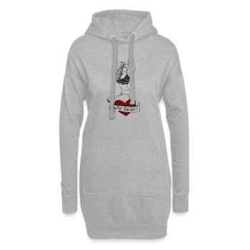 Sailor Pin up - Hoodie Dress - heather grey - Front
