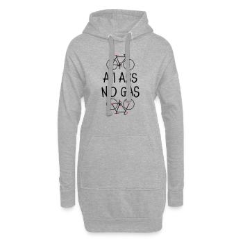Tous Ass Non Gaz - chemise non seulement pour les cyclistes - Sweat-shirt à capuche long Femme - gris chiné - Devant