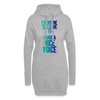 J’ai une belle - Sweat-shirt à capuche long Femme - gris chiné - Devant