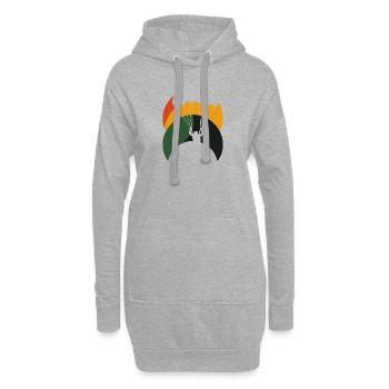 Paragliding Flugsport Fallschirm - Hoodie-Kleid - Grau meliert - Vorne