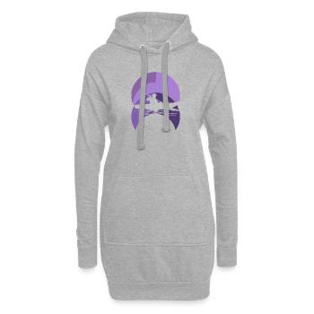 Kajakfahren Wildwasser Ruder - Hoodie-Kleid - Grau meliert - Vorne