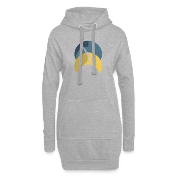 Friseur Kamm Haarschnitt - Hoodie-Kleid - Grau meliert - Vorne