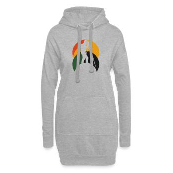 Fotografie Fotoshooting Spiegelreflex - Hoodie-Kleid - Grau meliert - Vorne