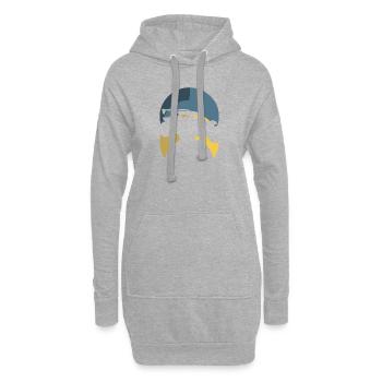 Auto Sportauto Rennwagen - Hoodie-Kleid - Grau meliert - Vorne