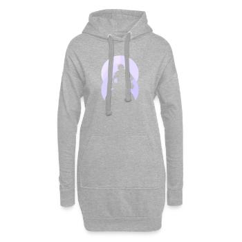 DJ Discjockey Techno - Hoodie-Kleid - Grau meliert - Vorne