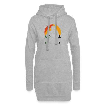 DJ Shuffle Rave - Hoodie-Kleid - Grau meliert - Vorne