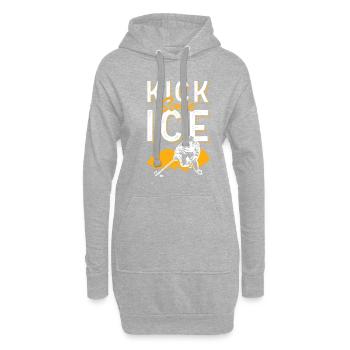 sport ice hockey eiskockey - Hoodie-Kleid - Grau meliert - Vorne