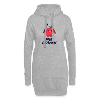 JE SUIS UN PEU BRUTE DE POMME ! - Sweat-shirt à capuche long Femme - gris chiné - Devant
