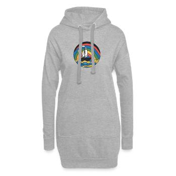 Naviguer avec la communauté LGBTQAI+ - Sweat-shirt à capuche long Femme - gris chiné - Devant