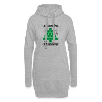 6061912 131667689 chemistree orig - Sweat-shirt à capuche long Femme - gris chiné - Devant
