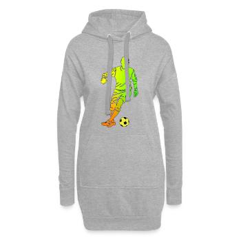football - Sweat-shirt à capuche long Femme - gris chiné - Devant