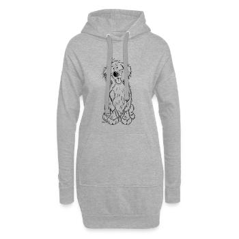 Bouvier Bernois - Sweat-shirt à capuche long Femme - gris chiné - Devant