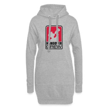 hangover crew logo - Hoodie-Kleid - Grau meliert - Vorne