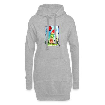 Zwerg - Hoodie-Kleid - Grau meliert - Vorne