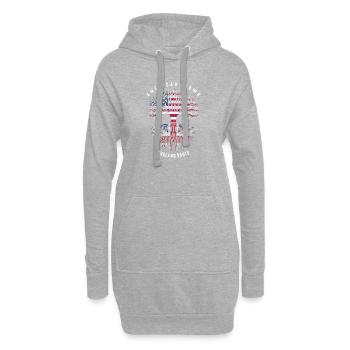 Arbre racines anglais cultivé en Amérique - Sweat-shirt à capuche long Femme - gris chiné - Devant