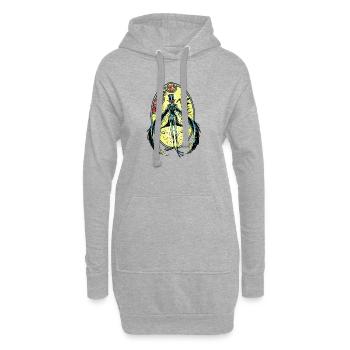 M. SMART DARKNESS - Sweat-shirt à capuche long Femme - gris chiné - Devant