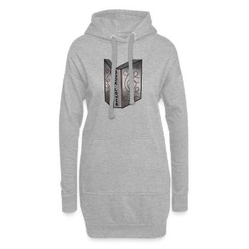 book lover - Sweat-shirt à capuche long Femme - gris chiné - Devant