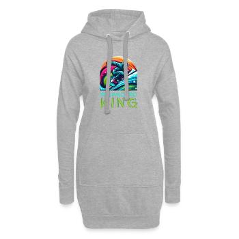 Lebendiges Snowboarden KIng Warrior Illustration - Hoodie-Kleid - Grau meliert - Vorne