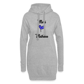 VIELEN DANK. DANKE. VIELEN DANK. JAHRESTAG. GEBURT. - Hoodie-Kleid - Grau meliert - Vorne