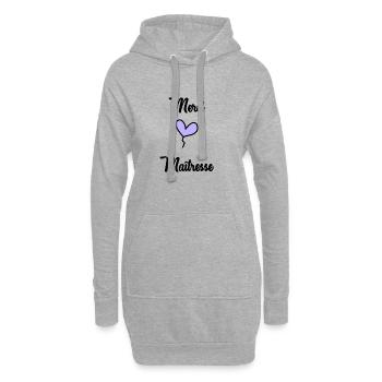 VIELEN DANK. GELIEBTE. DANKE, HERRIN - Hoodie-Kleid - Grau meliert - Vorne