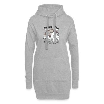 Do More Yoga – Don’t Give a Damn - Hoodie-Kleid - Grau meliert - Vorne