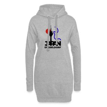 Le Japon se rend à Düsseldorf - Sweat-shirt à capuche long Femme - gris chiné - Devant