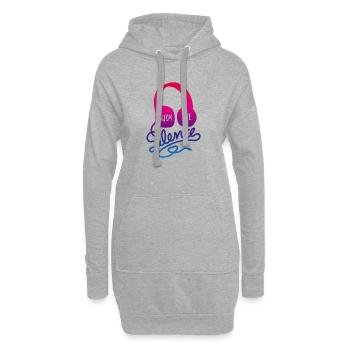 enjoy the silence - ME-Time genießen - Hoodie-Kleid - Grau meliert - Vorne