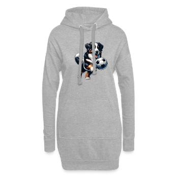 Joueur de football de Saint-Bernard Champion Fan - Sweat-shirt à capuche long Femme - gris chiné - Devant