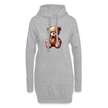 Orso Orsacchiotto Ours en peluche - Sweat-shirt à capuche long Femme - gris chiné - Devant