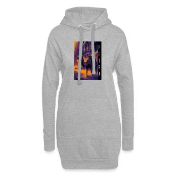 Petra in Jordanien - Hoodie-Kleid - Grau meliert - Vorne