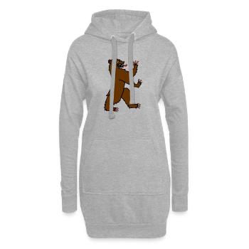 L’ours brun – Symbole d’animal coriace de la nature sauvage - Sweat-shirt à capuche long Femme - gris chiné - Devant