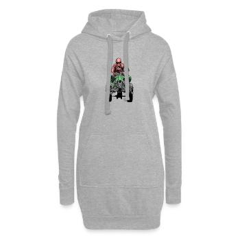 Quad - Hoodie-Kleid - Grau meliert - Vorne