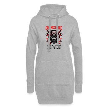 Car Mechanic Service - Hoodie-Kleid - Grau meliert - Vorne
