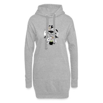 Darkling Hours - Hoodie Dress - heather grey - Front