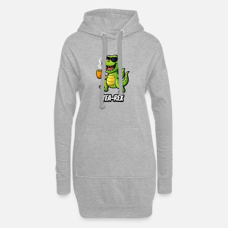 Tea-Rex - Hoodie-Kleid - Grau meliert