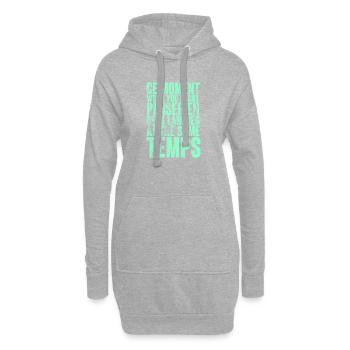 COOLER SPRUCH FÜR MEHRSPRACHLER, INTERNATIONAL - Hoodie-Kleid - Grau meliert - Vorne