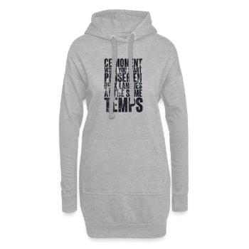 CITATION COOL POUR LES MULTILINGUES, bilingues - Sweat-shirt à capuche long Femme - gris chiné - Devant