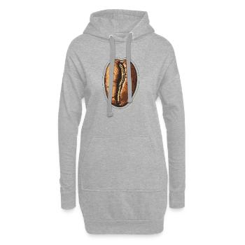 Kaffee - Hoodie-Kleid - Grau meliert - Vorne