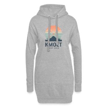 Kmoet just nothing, Dialecte anversois Chemises - Sweat-shirt à capuche long Femme - gris chiné - Devant