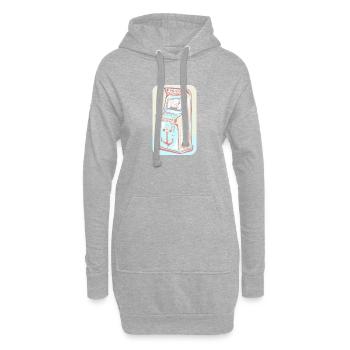 Jeu d’arcade rétro Rime of the ancient Mariner - Sweat-shirt à capuche long Femme - gris chiné - Devant